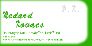 medard kovacs business card